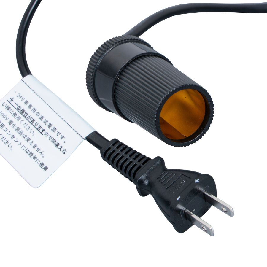 電源変換ケーブル 1.5m 平型コンセント-シガーソケット ジェット