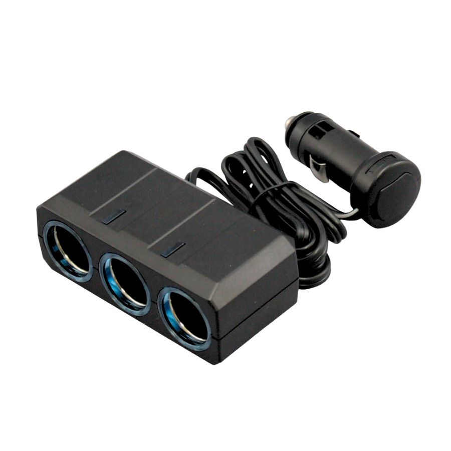 リングライトソケット トリプル 3連 24V用 シガーソケット分岐 槌屋