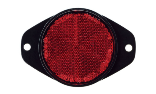 20枚(234) 中穴赤レッド丸型リフレックス円形リフレクター反射鏡トラック車検