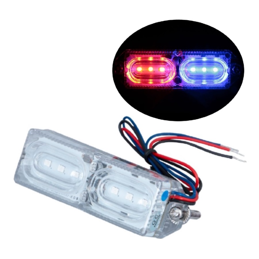 whelen LINZ6シリーズ　ブルーLEDストロボ　24v仕様2個セット LEDツインストロボマーカー レッド|ブルー 12V/24V共用 ジェット