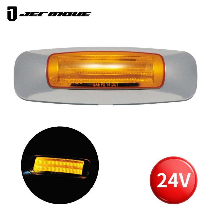 LEDスリムラインマーカー アンバー 24V 534622 / トラック用品貨物堂