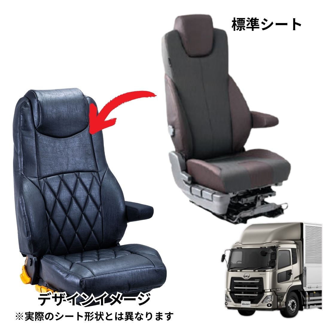 17パーフェクトクオン 高機能シート用 シートカバー 運転席 ブルー キルト ジェットイノウエ シートカバーCOMBI UD大型 パーフェクトクオン