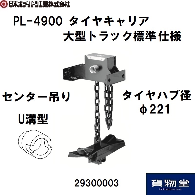スペアタイヤキャリア RU-220 (センター吊) φ221 大型用 日本ボデーパーツ工業 三工 スペアタイヤハンガー RU-220 221mm 積載
