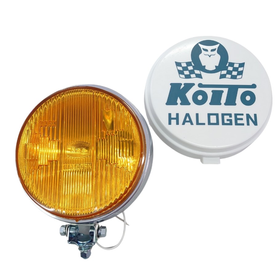 トラック用品貨物堂ネットストア / 丸型ハロゲンフォグランプ 黄 12V55W（白カバー付） HF-161YW 小糸製作所